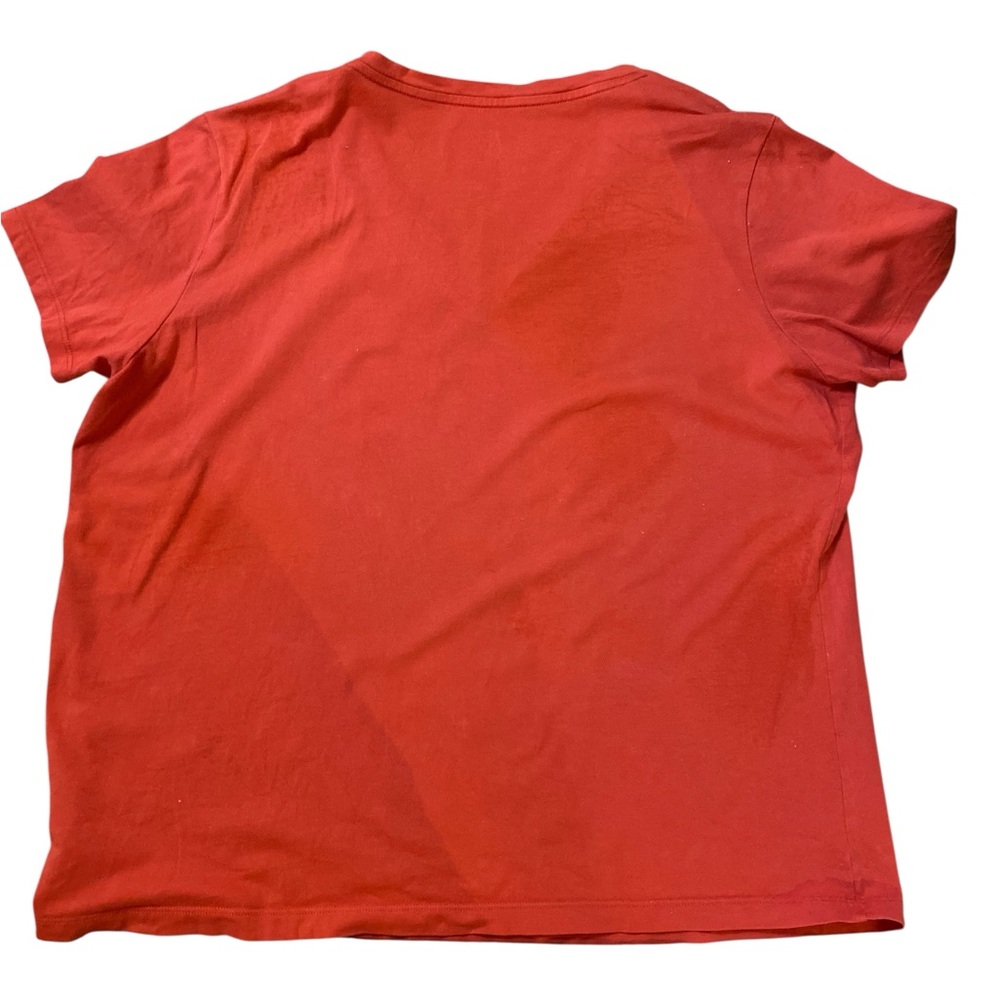 Lands’ End Women’s Relaxed Fit V-Neck Tee Shirt | Red | Size M (10–12) | in Peru - Picture 2 of 5
